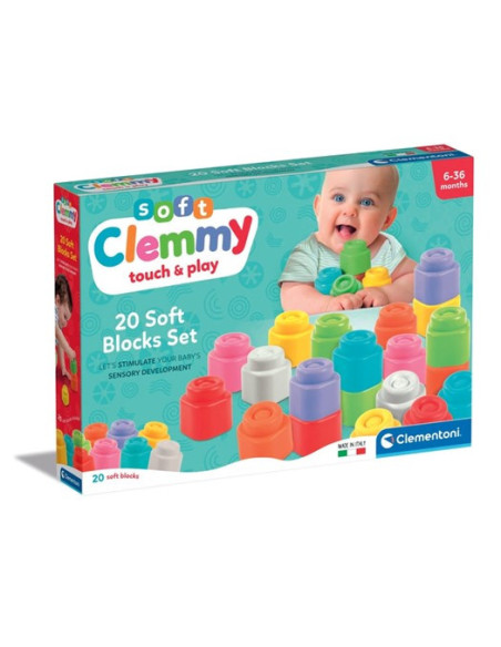 CL17989,Clementoni - Soft Clemmy set 20 cuburi