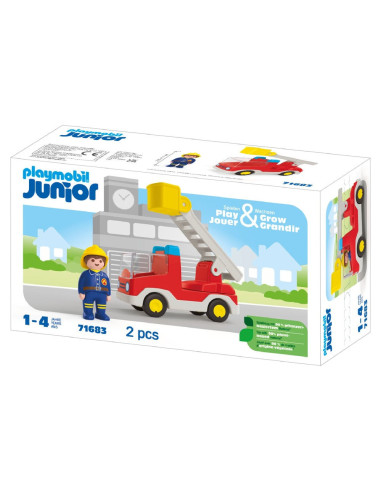 PM71683,Playmobil Junior - Camion cu pompier