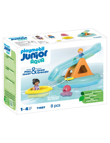 PM71687,Playmobil Junior Aqua - Balansoar de apa si barcuta