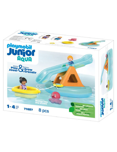PM71687,Playmobil Junior Aqua - Balansoar de apa si barcuta