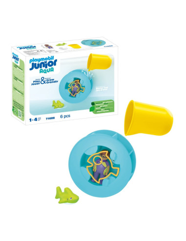 PM71688,Playmobil Junior Aqua - Roata de apa cu pui de rechin