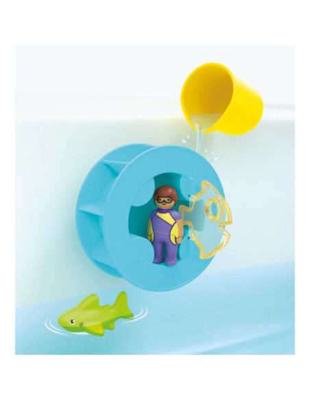 PM71688,Playmobil Junior Aqua - Roata de apa cu pui de rechin