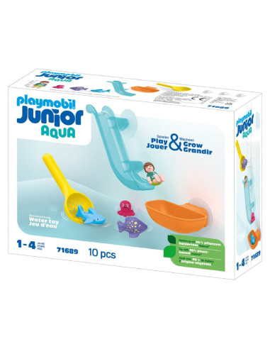 PM71689,Playmobil Junior Aqua - Tobogan de apa si animalute