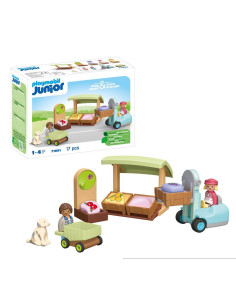 PM71691,Playmobil Junior - Taraba la piata si stivuitor