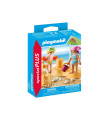 PM71581,Playmobil - Figurine copii cu castel de nisip