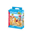 PM71581,Playmobil - Figurine copii cu castel de nisip