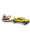 BR02546,Bruder Masina RAM 2500 cu remorca si mini excavator