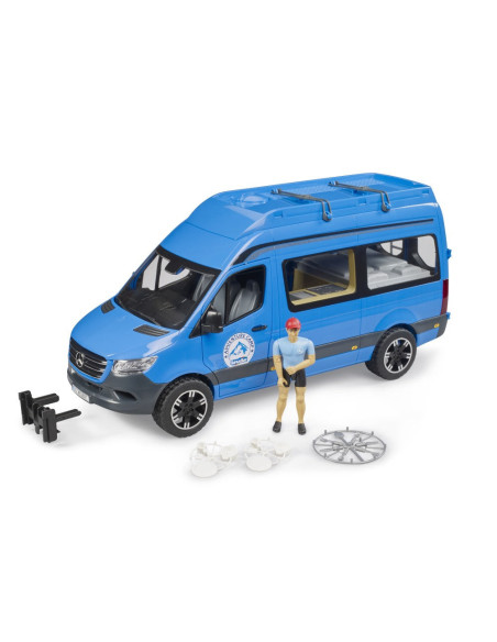 BR02684,Bruder Sprinter Camping Mercedes Benz cu sofer si accesorii
