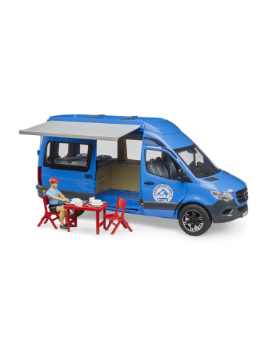 BR02684,Bruder Sprinter Camping Mercedes Benz cu sofer si accesorii