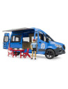 BR02684,Bruder Sprinter Camping Mercedes Benz cu sofer si accesorii