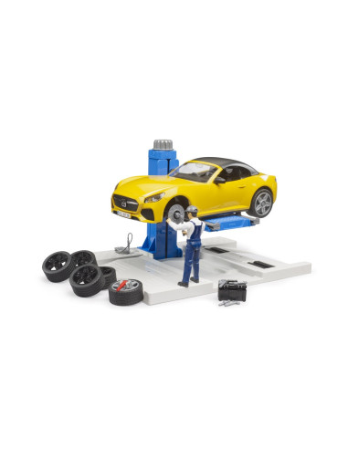 BR62112,Bruder Service auto cu decapotabila sport