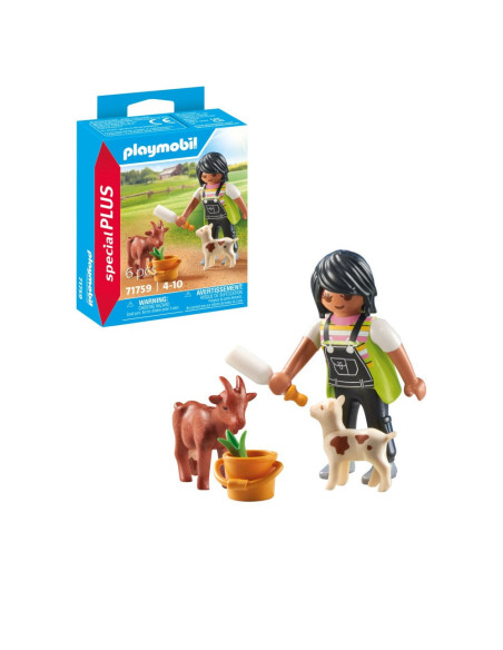 PM71759,Playmobil - Figurina femeie cu capre