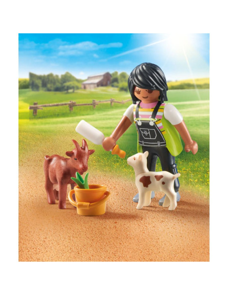 PM71759,Playmobil - Figurina femeie cu capre