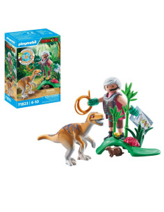 PM71823,Playmobil - Velociraptor si cercetator Playmobil