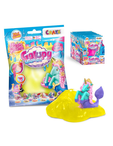 CRZ46616,Craze - Slime magic diverse culori in punguta 75ml cu surpriza figurina sirena