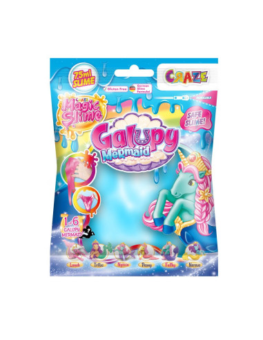 CRZ46616,Craze - Slime magic diverse culori in punguta 75ml cu surpriza figurina sirena