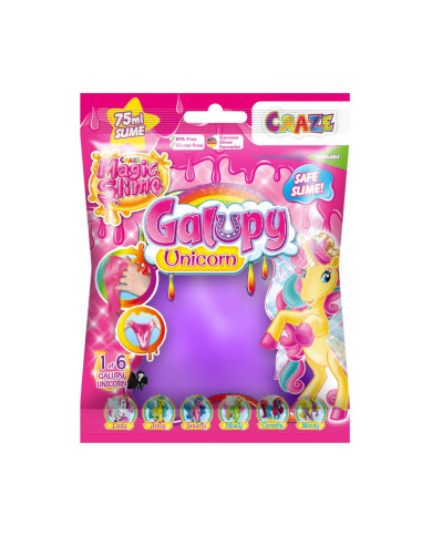 CRZ46340,Craze - Slime magic diverse culori in punguta 75ml cu surpriza figurina unicorn