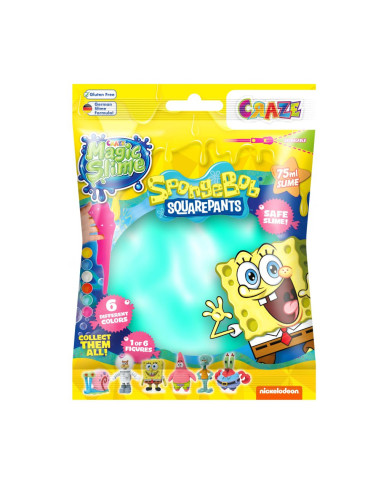 CRZ52754,Craze - Slime magic diverse culori in punguta 75ml cu surpriza figurina SpongeBob