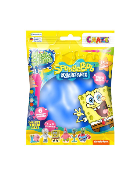 CRZ52754,Craze - Slime magic diverse culori in punguta 75ml cu surpriza figurina SpongeBob