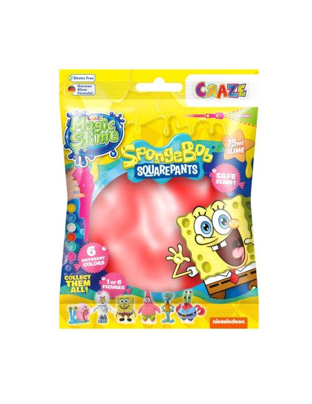 CRZ52754,Craze - Slime magic diverse culori in punguta 75ml cu surpriza figurina SpongeBob