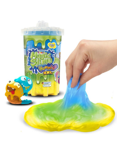 CRZ54031,Craze - Magic Slime XXL 600 ml mix de trei culori cu figurina care absoarbe slime-ul modele asortate