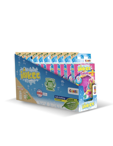 CRZ55113,Craze - Bombe de baie Inkee 3 buc asortate in forma de unicorn