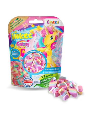 CRZ51559,Craze - Granule efervescente de baie Inkee unicorn Galupy