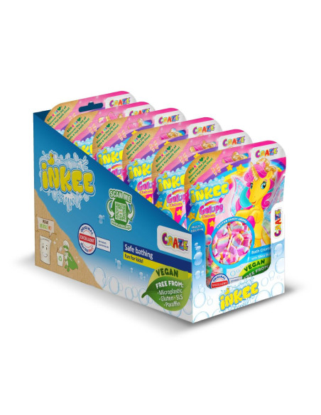 CRZ51559,Craze - Granule efervescente de baie Inkee unicorn Galupy