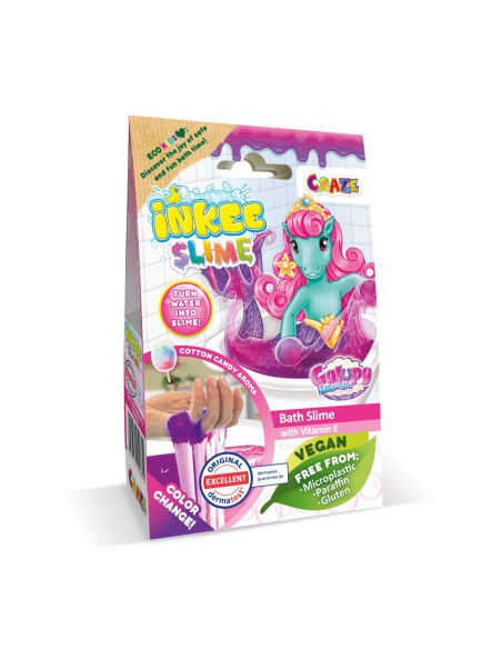 CRZ49655,Craze - Slime de baie sirena Galupy cu vitamina E si culoare schimbatoare de la roz la mov