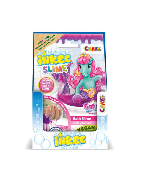 CRZ49655,Craze - Slime de baie sirena Galupy cu vitamina E si culoare schimbatoare de la roz la mov