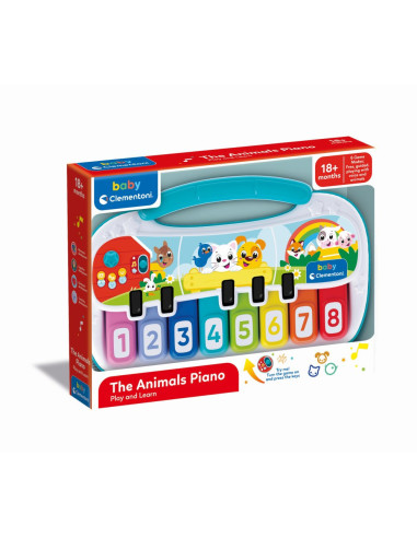 CL17901,Clementoni - Pian interactiv cu 8 note muzicale ce ajuta copiii sa descopere muzica intr-un mod intuitiv