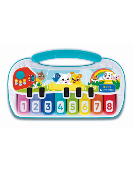 CL17901,Clementoni - Pian interactiv cu 8 note muzicale ce ajuta copiii sa descopere muzica intr-un mod intuitiv