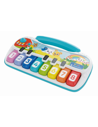 CL17901,Clementoni - Pian interactiv cu 8 note muzicale ce ajuta copiii sa descopere muzica intr-un mod intuitiv