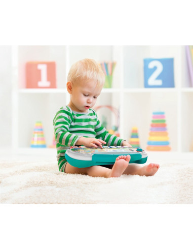 CL17901,Clementoni - Pian interactiv cu 8 note muzicale ce ajuta copiii sa descopere muzica intr-un mod intuitiv