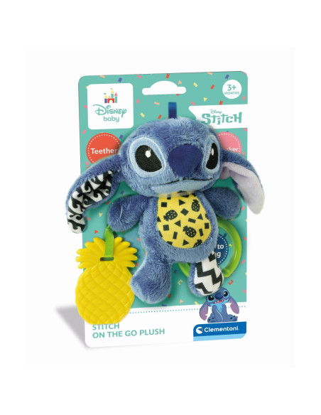 CL17919,Clementoni - Jucarie senzoriala plus Disney Stitch cu zornaitoare pentru dezvoltarea simturilor
