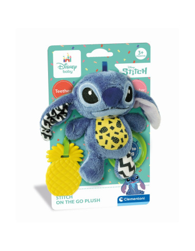 CL17919,Clementoni - Jucarie senzoriala plus Disney Stitch cu zornaitoare pentru dezvoltarea simturilor