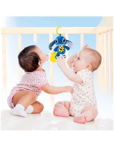 CL17919,Clementoni - Jucarie senzoriala plus Disney Stitch cu zornaitoare pentru dezvoltarea simturilor