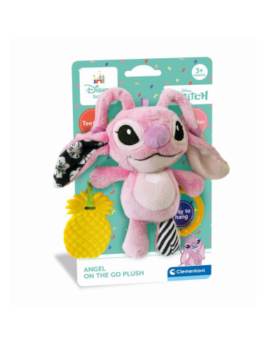 CL17937,Clementoni - Jucarie senzoriala plus Disney Stitch Angel cu zornaitoare pentru dezvoltarea simturilor