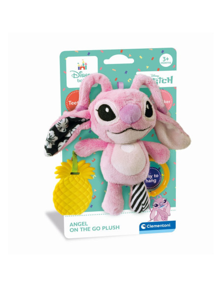 CL17937,Clementoni - Jucarie senzoriala plus Disney Stitch Angel cu zornaitoare pentru dezvoltarea simturilor