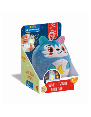CL17554,Clementoni - Jucarie lup de plus cu lumina de noapte si sunete pentru relaxare si somn linistit