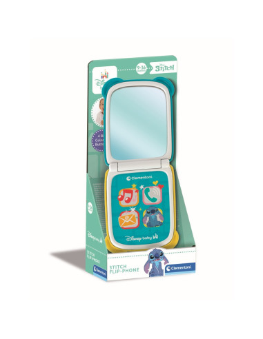 CL17519,Clementoni - Telefon flip Stitch care dezvolta abilitatile motorii fine si simtul tactil