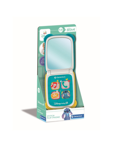CL17519,Clementoni - Telefon flip Stitch care dezvolta abilitatile motorii fine si simtul tactil