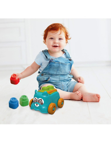 CL17488,Clementoni - Jucarie educationala Soft Clemmy catel albastru cu cuburi moi