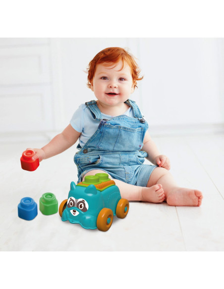 CL17488,Clementoni - Jucarie educationala Soft Clemmy catel albastru cu cuburi moi
