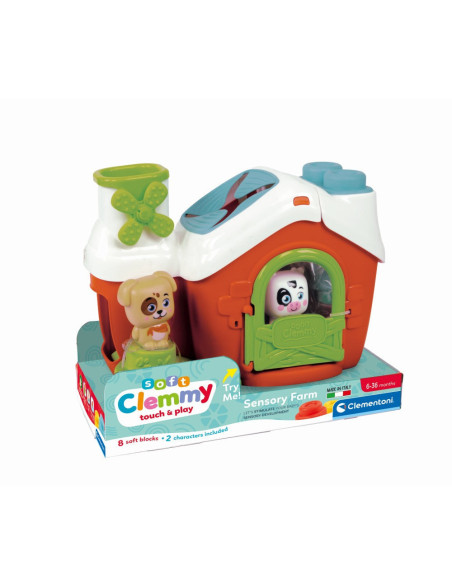 CL17993,Clementoni - Jucarie educationala Soft Clemmy ferma senzoriala pentru dezvoltarea senzoriala si motorie a copiilor