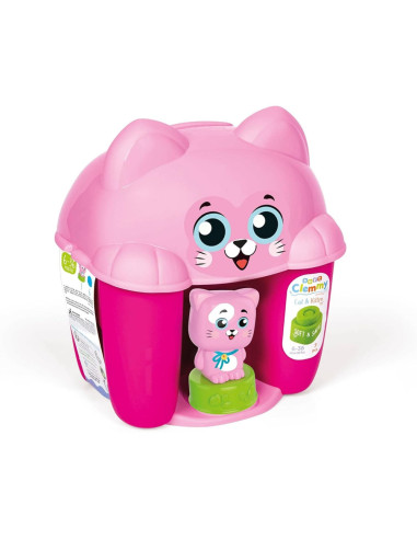 CL17768,Clementoni - Jucarie educationala Soft Clemmy cos Pisicuta cu cuburi de constructie moi si lavabile