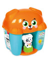 CL17769,Clementoni - Jucarie educationala Soft Clemmy cos Catelus cu cuburi de constructie moi si lavabile