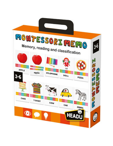 HE57892,Headu - Joc Montessori memoreaza citeste clasifica 3-6 ani