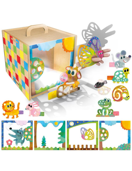 HE60568,Headu - Set creativ Cub din lemn creeaza povesti magice 3-6 ani