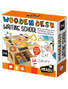 HE60575,Headu - Birou din lemn cu diverse activitati educative de a scrie si desena 3-6 ani